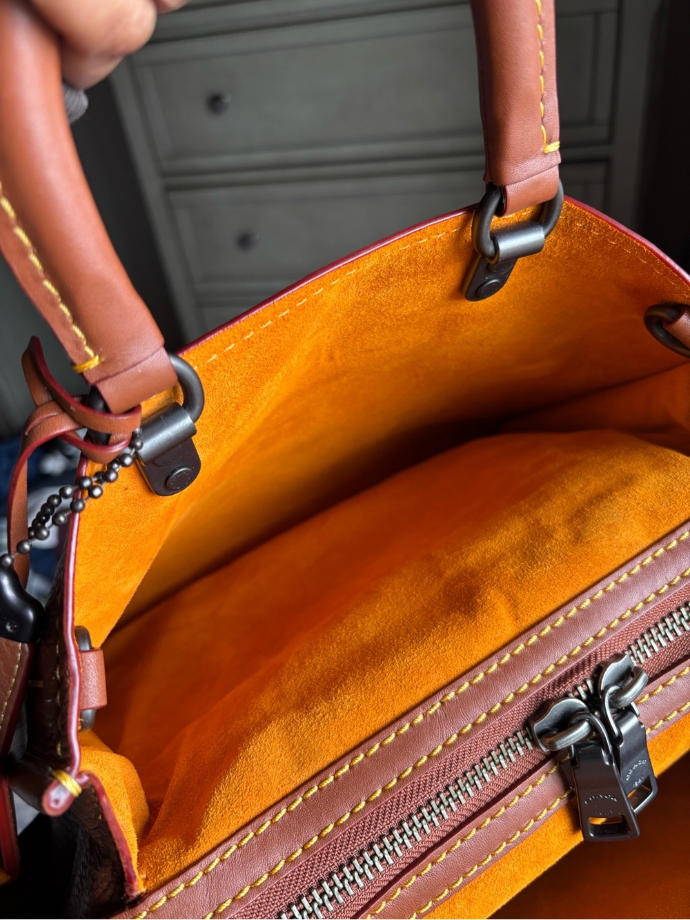 Coach 1941 Rogue in Saddle/ Matte Gunmetal - Picture 7 of 16